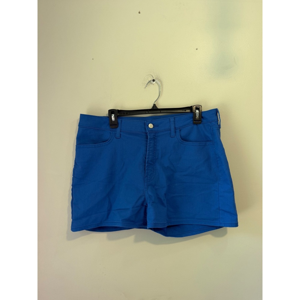 Old Navy High-Rise Wow Shorts Womens 14 Cobalt Blue Denim Twill 5-Pocket Classic
